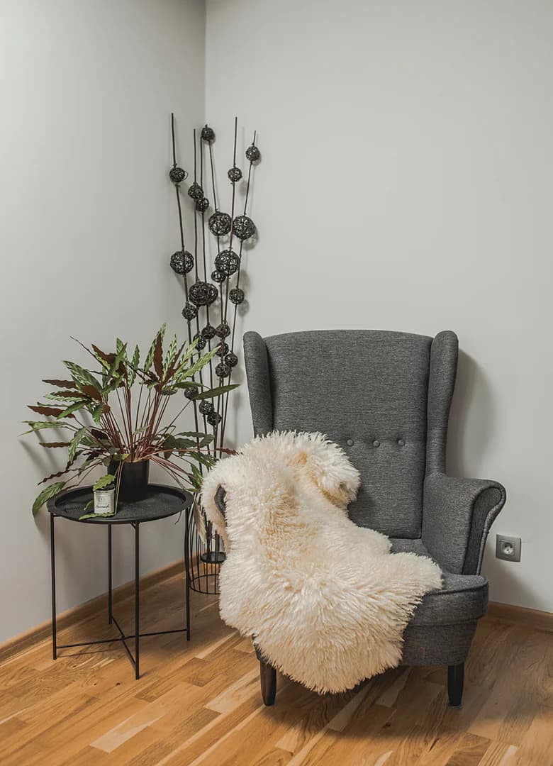 Natural white leather